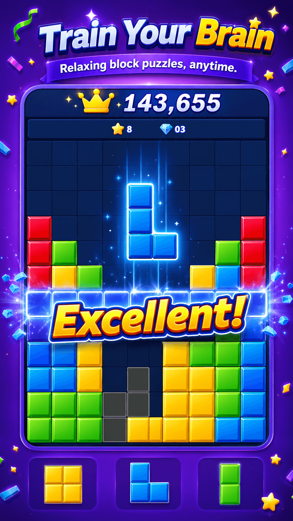 Block Puzzle Offline Jewel gameplay